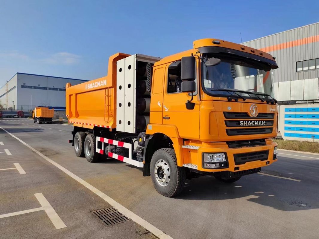 SHACMAN F3000 6x4 CNG Dump Truck 10JSD180 QH50 Transmissão de linha 340 Hp/430Hp 12.00R20 Pneus