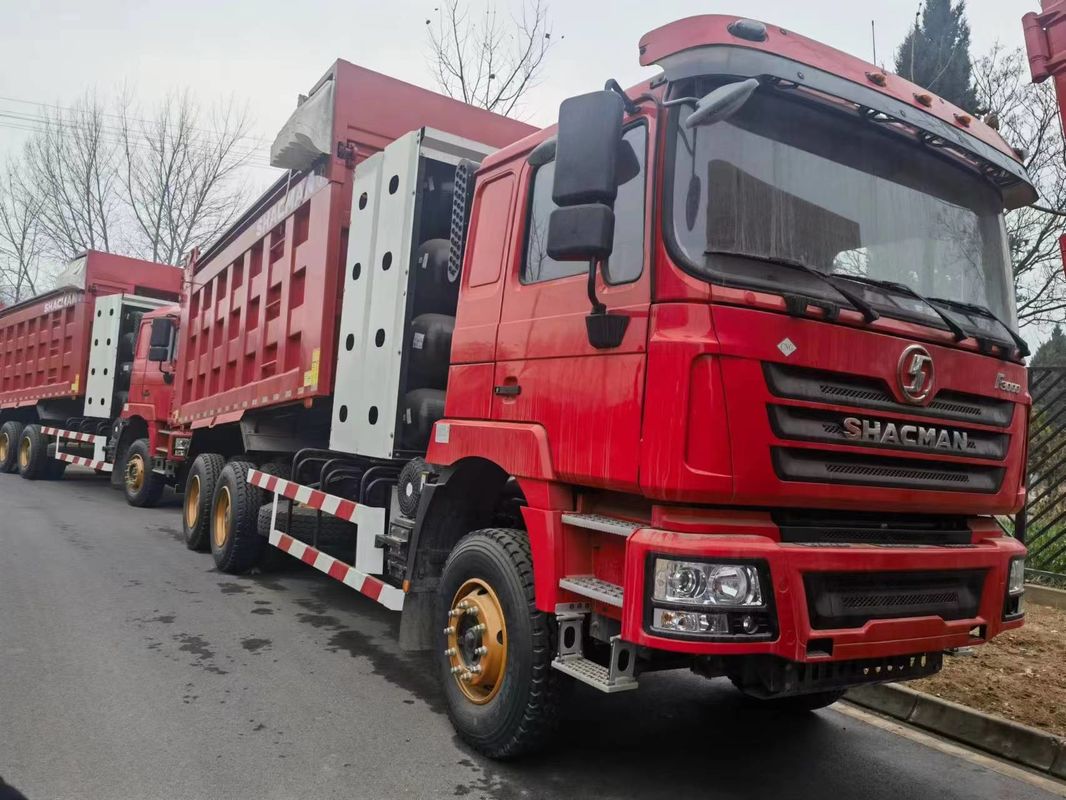 90 toneladas camião pesado de descarga 6x4 SHACMAN camião de descarga de GNC vermelho F3000 6x4 380 EuroV