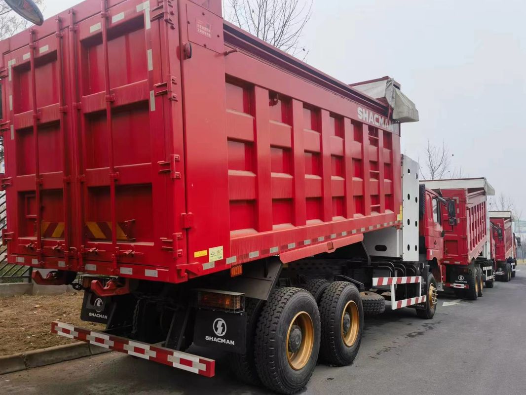 90 toneladas camião pesado de descarga 6x4 SHACMAN camião de descarga de GNC vermelho F3000 6x4 380 EuroV