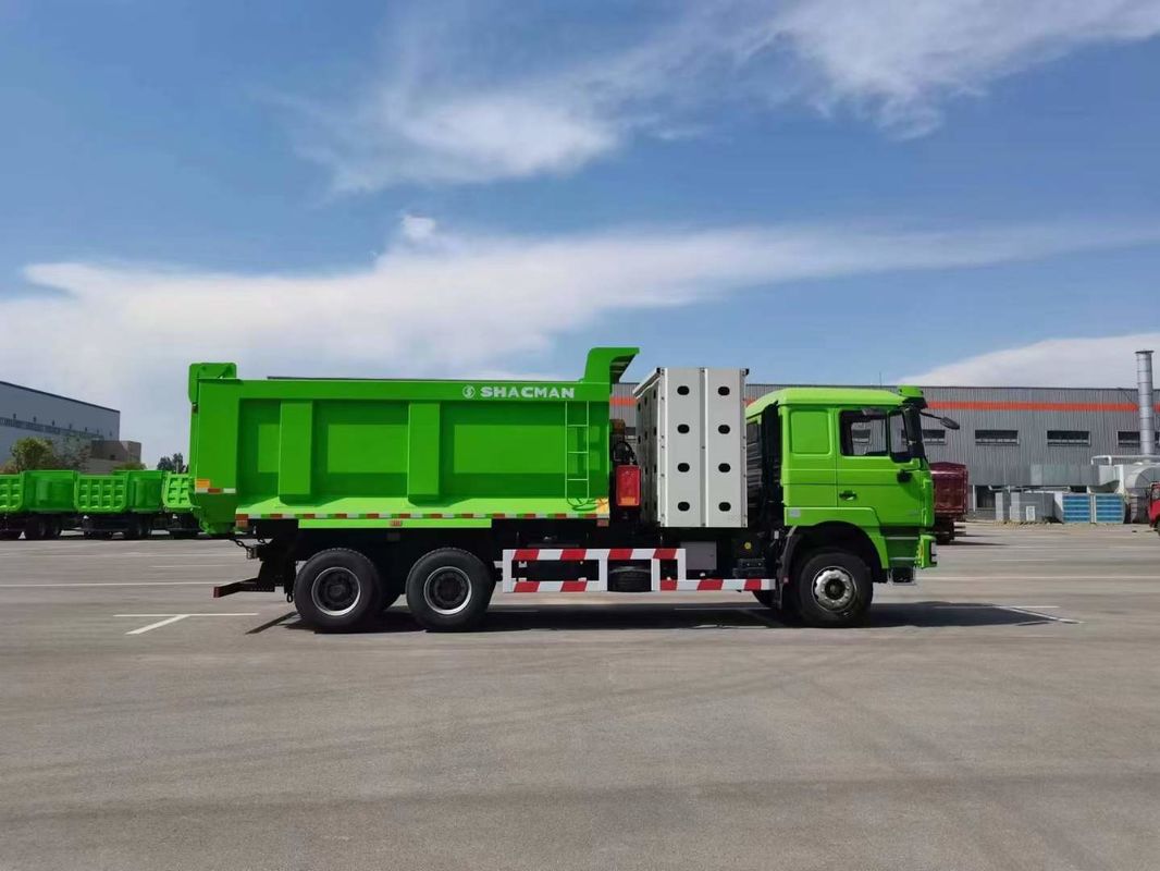 10 rodas SHACMAN F3000 CNG Dump Truck 6x4 Euro V WEICHAI-430HP Verde perfeito para construção e mineração