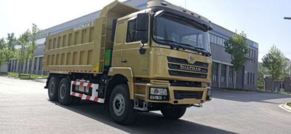 10 pneus Dumper SHACMAN F3000 Tipper Truck 6x4 375 EuroV ouro WEICHAI motor a diesel