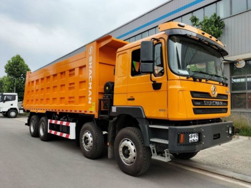 SHACMAN F3000 Dump Truck 8x4 375hp Euro V amarelo para o modelo SX3255DT384