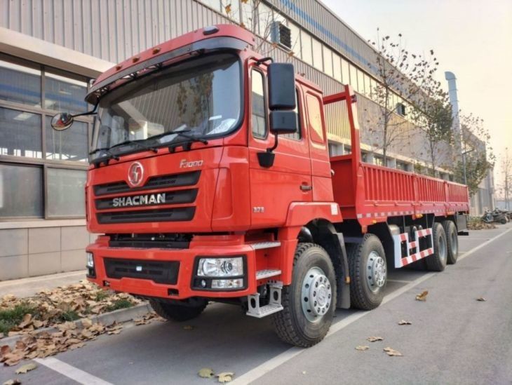 Tanque de combustível 400L caminhão caminhão SHACMAN F3000 8x4 caminhão 375Hp Neon Vermelho