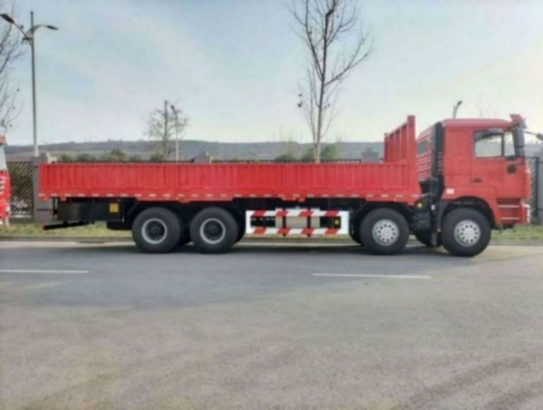 SHACMAN F3000 caminhão de carga 8x4 430hp Red Van Truck para transporte composto