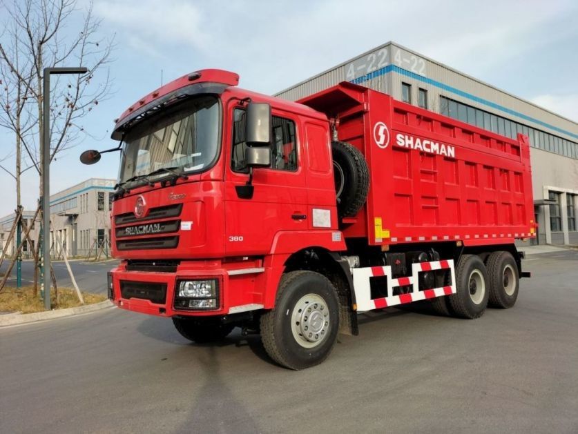 SHACMAN F3000 carrinho de descarga 6x4 WP10.380Hp EuroII Vermelho 10 Pneus com 5175mm