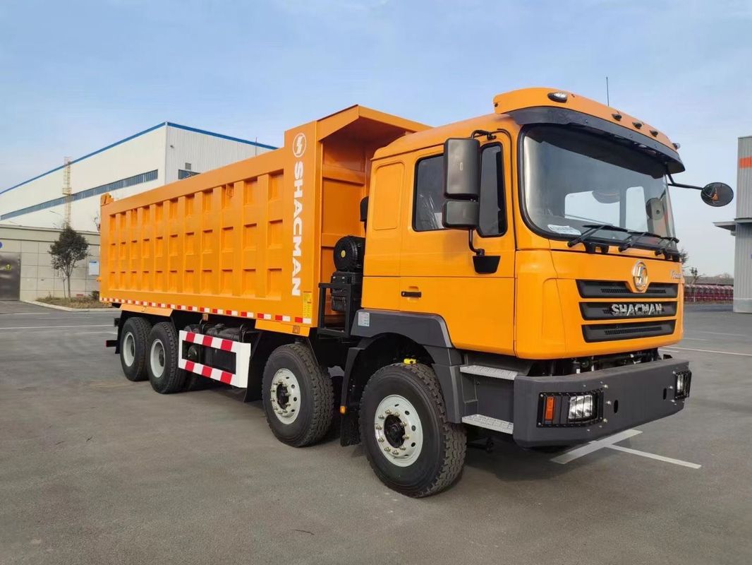 SHACMAN F3000 carrinho de descarga 8x4 380hp EuroII Orange 12 rodas motor WEICHAI