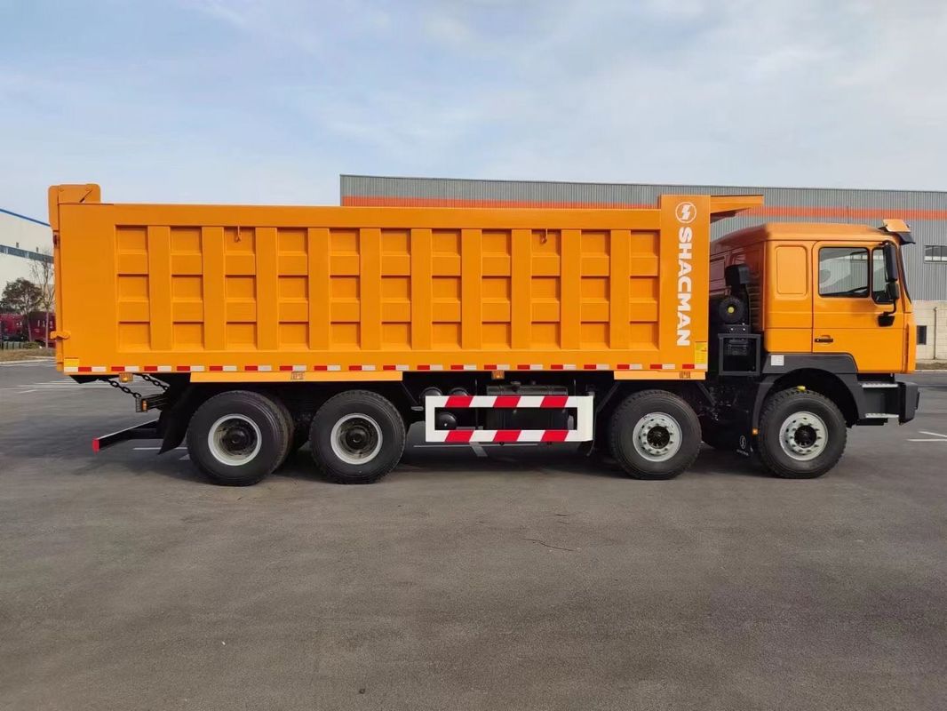 SHACMAN F3000 carrinho de descarga 8x4 380hp EuroII Orange 12 rodas motor WEICHAI