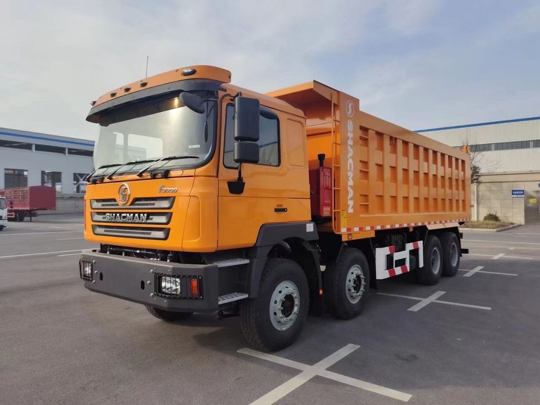 SHACMAN F3000 carrinho de descarga 8x4 380hp EuroII Orange 12 rodas motor WEICHAI