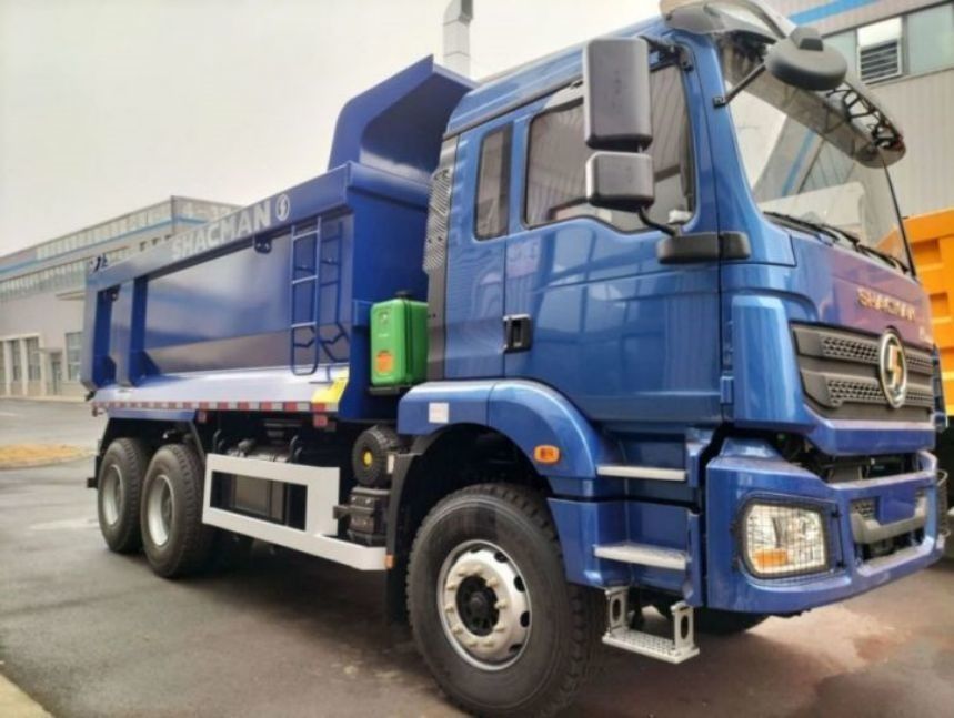 SHACMAN U-Cargo caixa Dump Truck 6x4 H3000 380 EuroII Blue Tipper cabina padrão 12.00R20 pneus