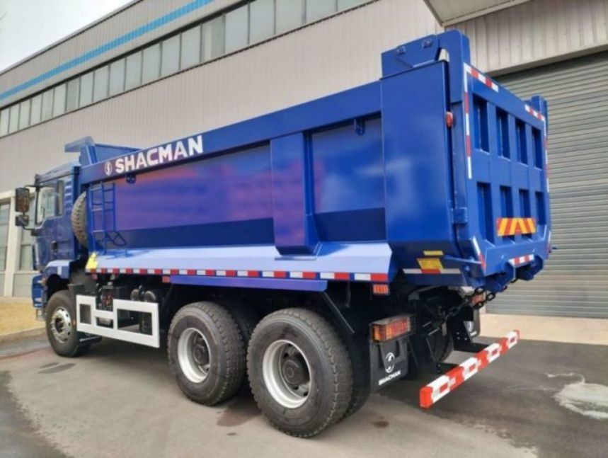 SHACMAN U-Cargo caixa Dump Truck 6x4 H3000 380 EuroII Blue Tipper cabina padrão 12.00R20 pneus
