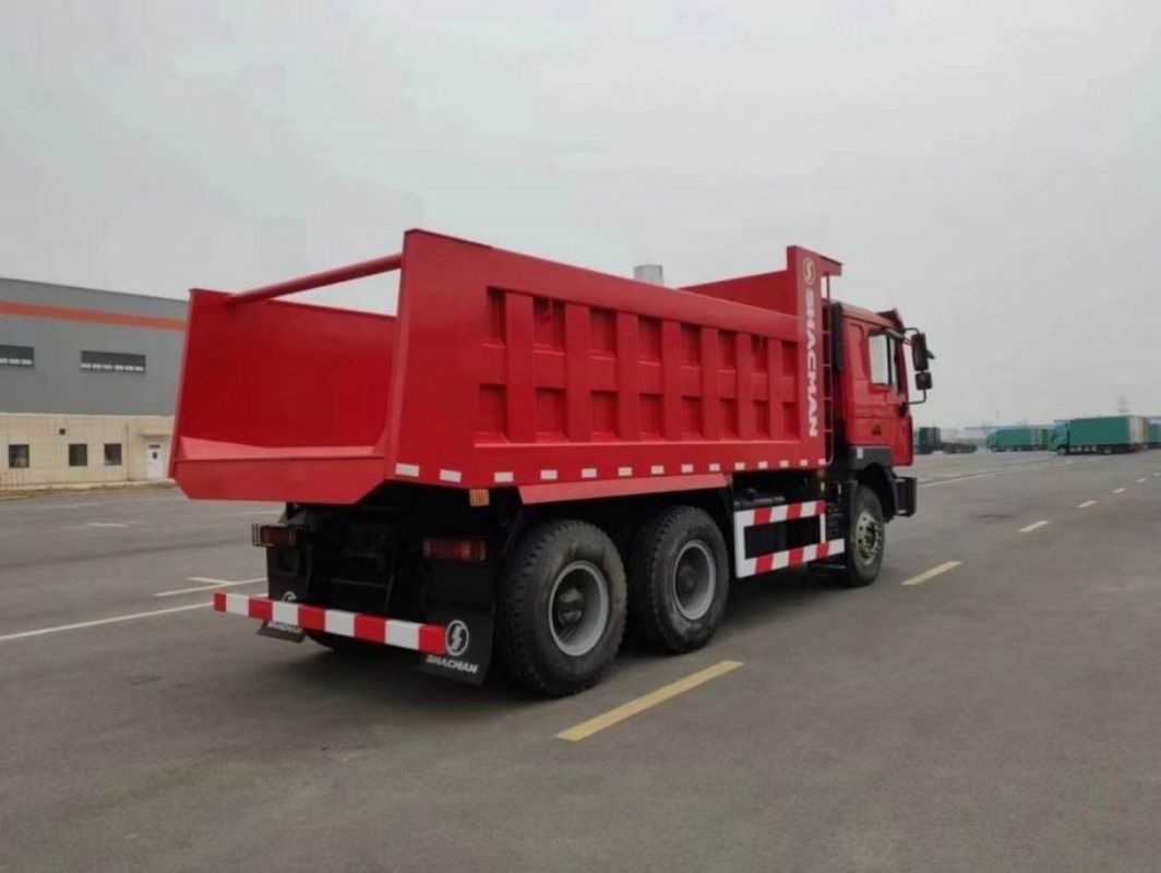 10 tentativas SHACMAN Red Dump Truck F3000 Dump Truck Veículo 380HP para mineração