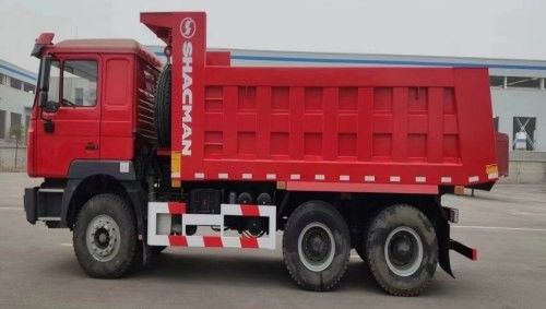 10 tentativas SHACMAN Red Dump Truck F3000 Dump Truck Veículo 380HP para mineração