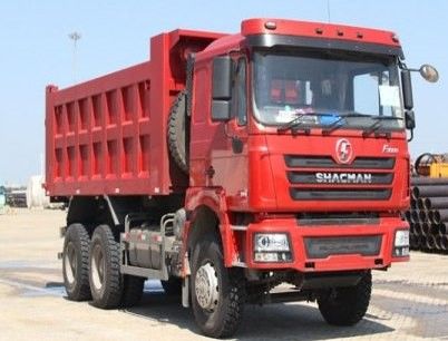 10 tentativas SHACMAN Red Dump Truck F3000 Dump Truck Veículo 380HP para mineração