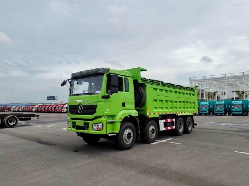 9.5T SHACMAN H3000 camião de descarga 8x4 430 EuroV camião de descarga verde MAN eixos 2 * 16T