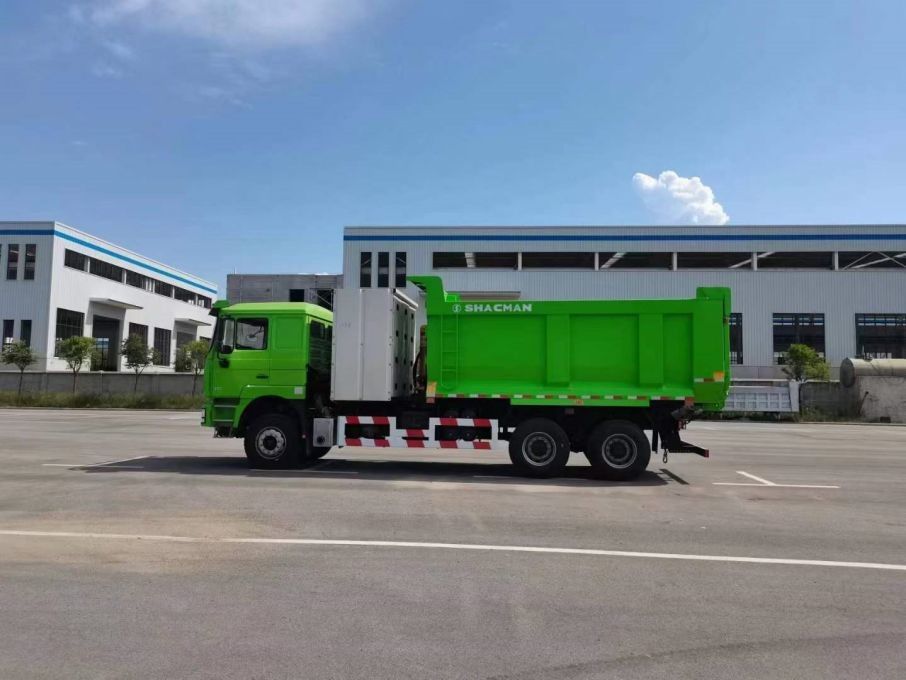 10 rodas SHACMAN F3000 CNG Dump Truck 6x4 Euro V WEICHAI-430HP Verde perfeito para construção e mineração