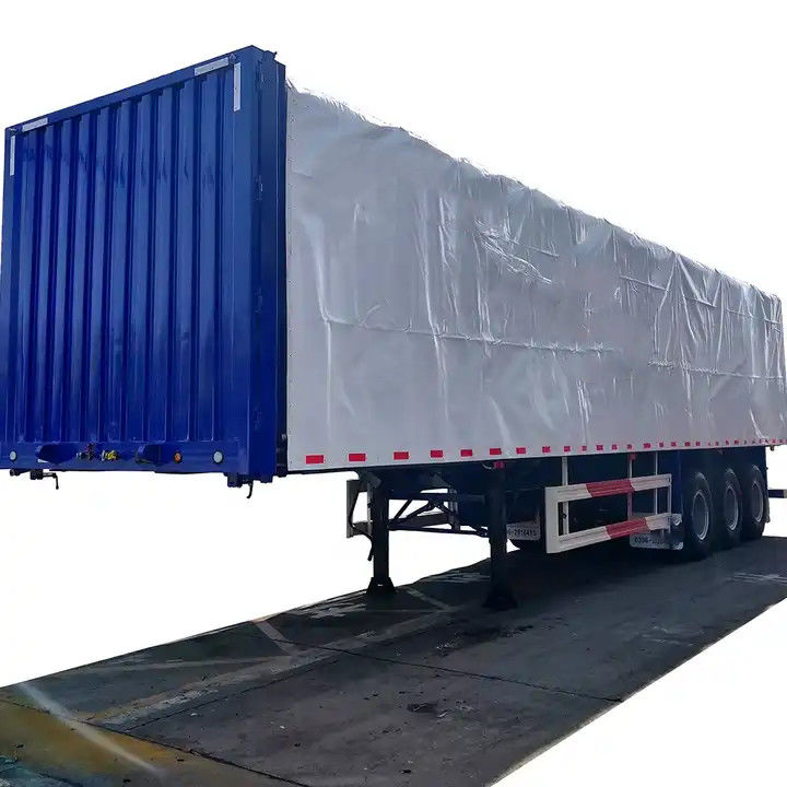 Semi-reboque de 3 eixos do tipo de carrinha-caixa para transporte de carga em paletes