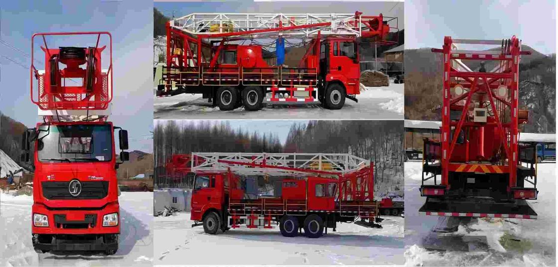 SHACMAN H3000 caminhão de perfuração de petróleo 6x4 380HP EuroII Branco 50Ton Oil Rig Moving Trucks