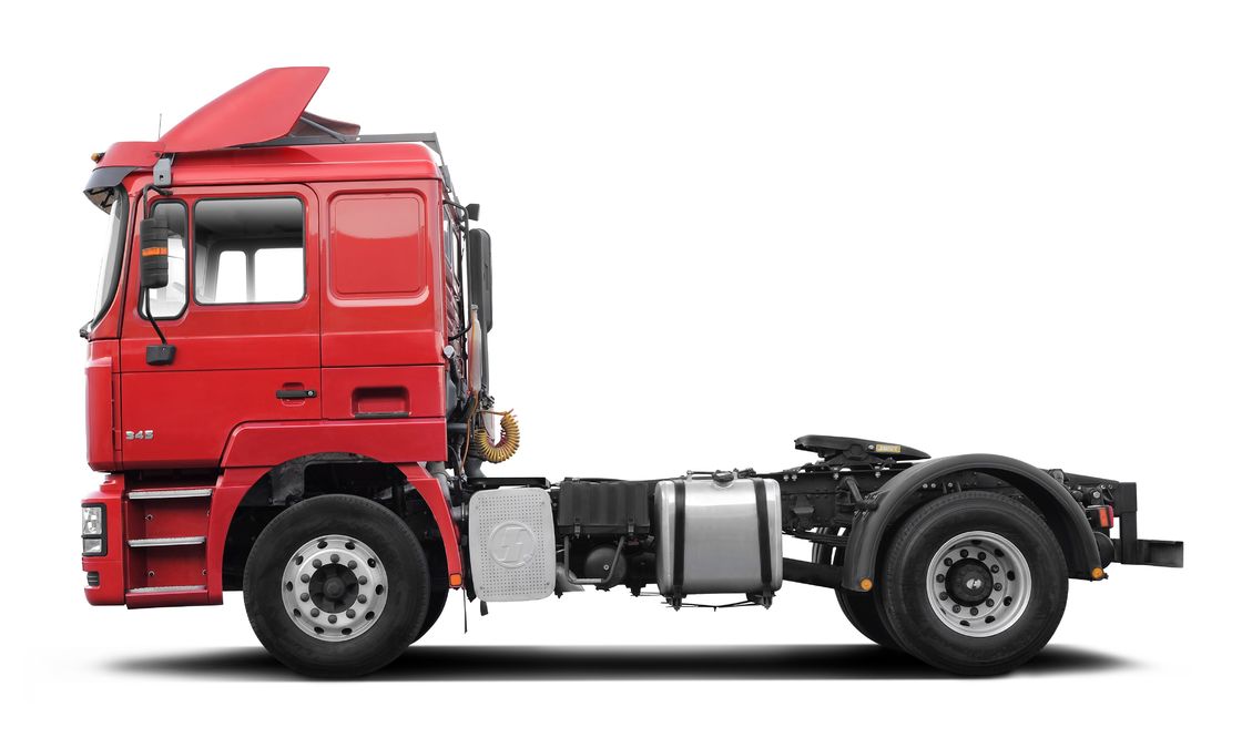 Rojo SHACMAN F3000 375HP Euro V 6 rodas Tractor Head 4x2 Weichai Motor