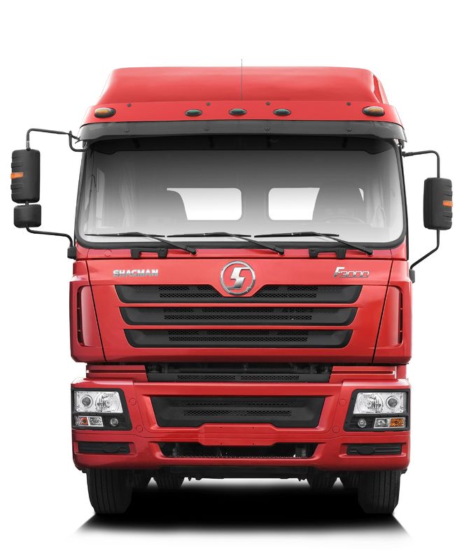 Rojo SHACMAN F3000 375HP Euro V 6 rodas Tractor Head 4x2 Weichai Motor