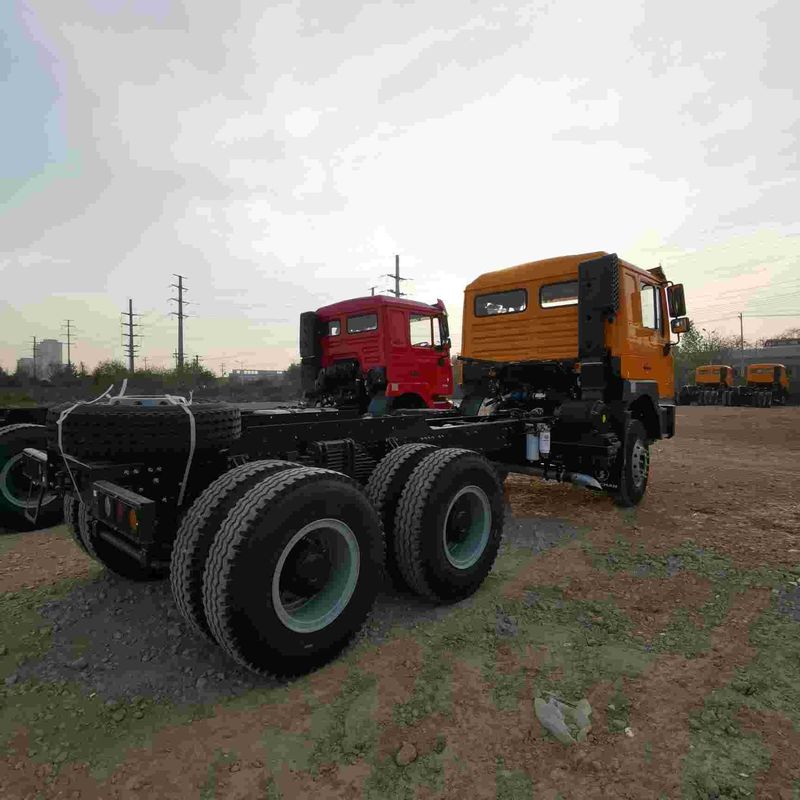 Rojo SHACMAN F3000 375HP Euro V 6 rodas Tractor Head 4x2 Weichai Motor