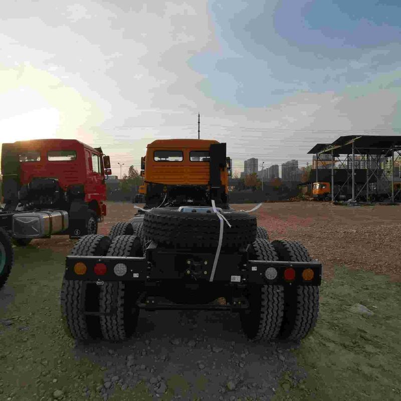 Rojo SHACMAN F3000 375HP Euro V 6 rodas Tractor Head 4x2 Weichai Motor