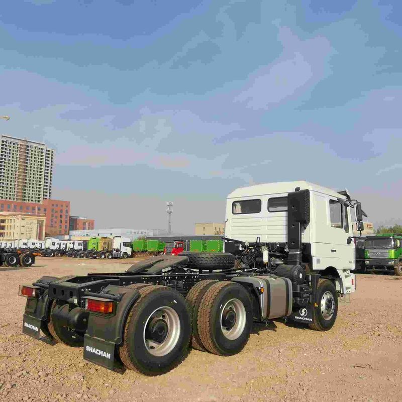 Rojo SHACMAN F3000 375HP Euro V 6 rodas Tractor Head 4x2 Weichai Motor