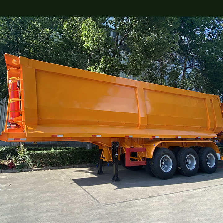 SHACMAN CIMC 3 eixo de mineração em forma de U Semi-trailers Tipper Dump Truck