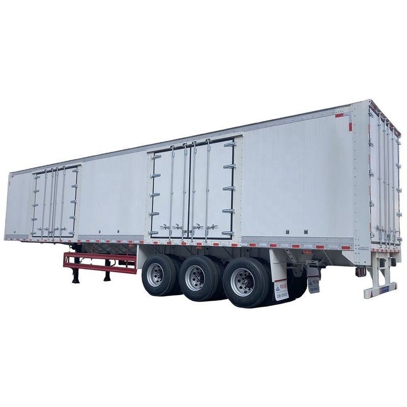 CIMC Van tipo Semi Box Trailer 3 Axle Foot Dry Van Container Semi Trailer