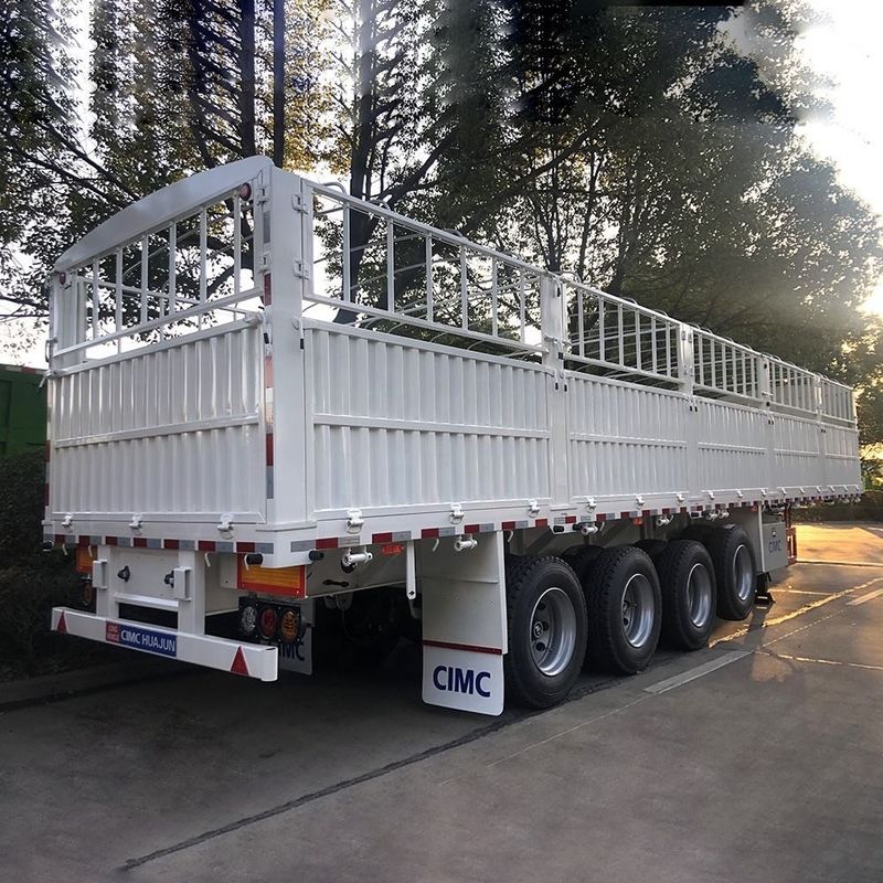 CIMC 3 / 4 eixos vedação Semi-remolque 60 70 toneladas fechado caminhões de carga SHACMAN