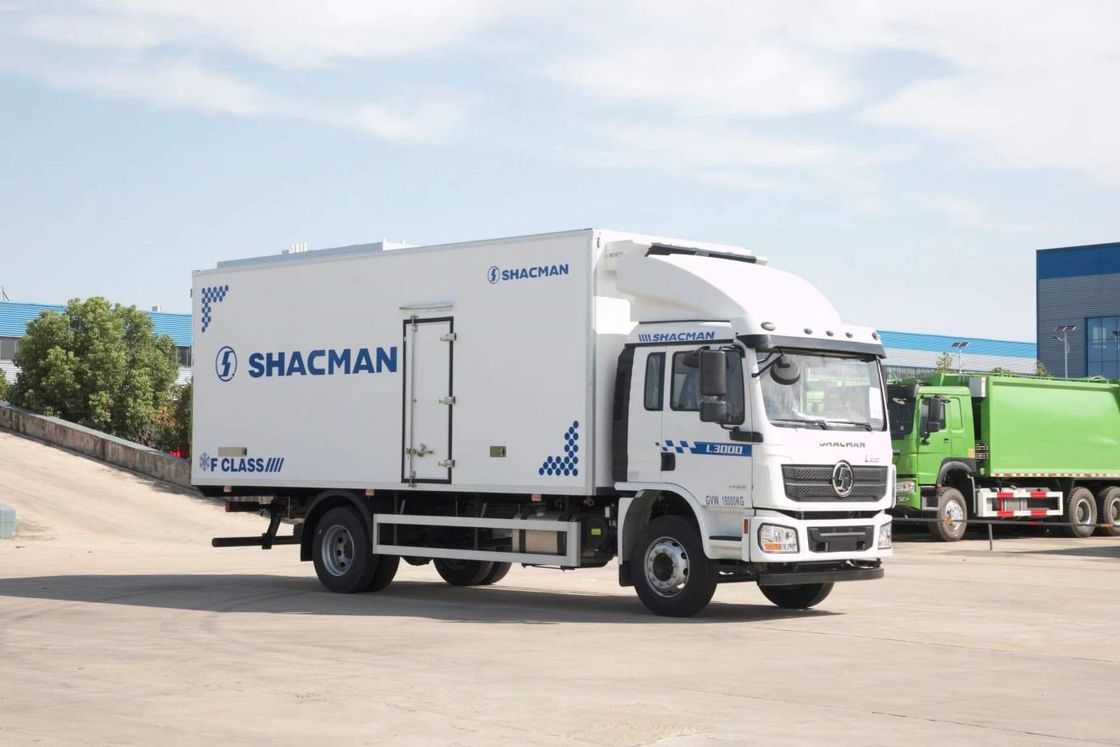 SHACMAN L3000 Van Cargo Camião 4x2 340hp Caminhão de caminhão 290hp Euro II Branco 6 rodas Caminhão de carga